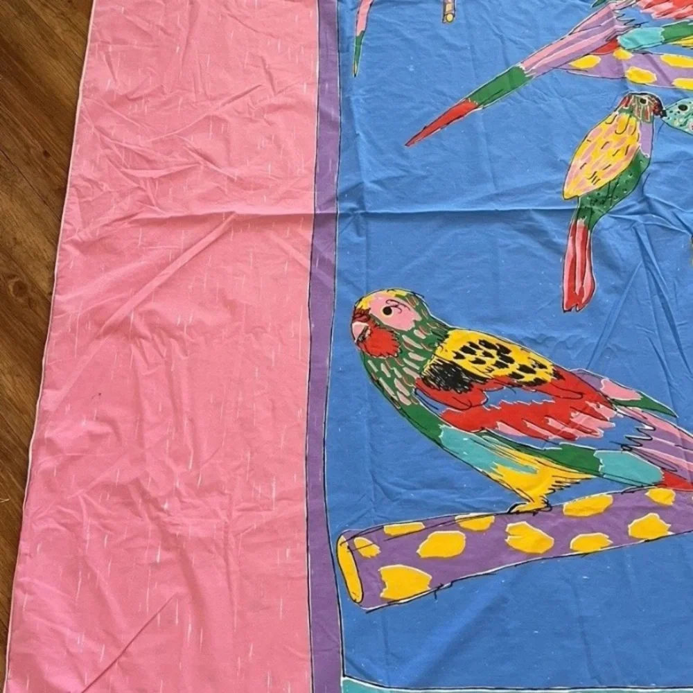 Vintage Ken Done Doona Parrots and Fish Duvet Cover and Sham Twin 86 x 68